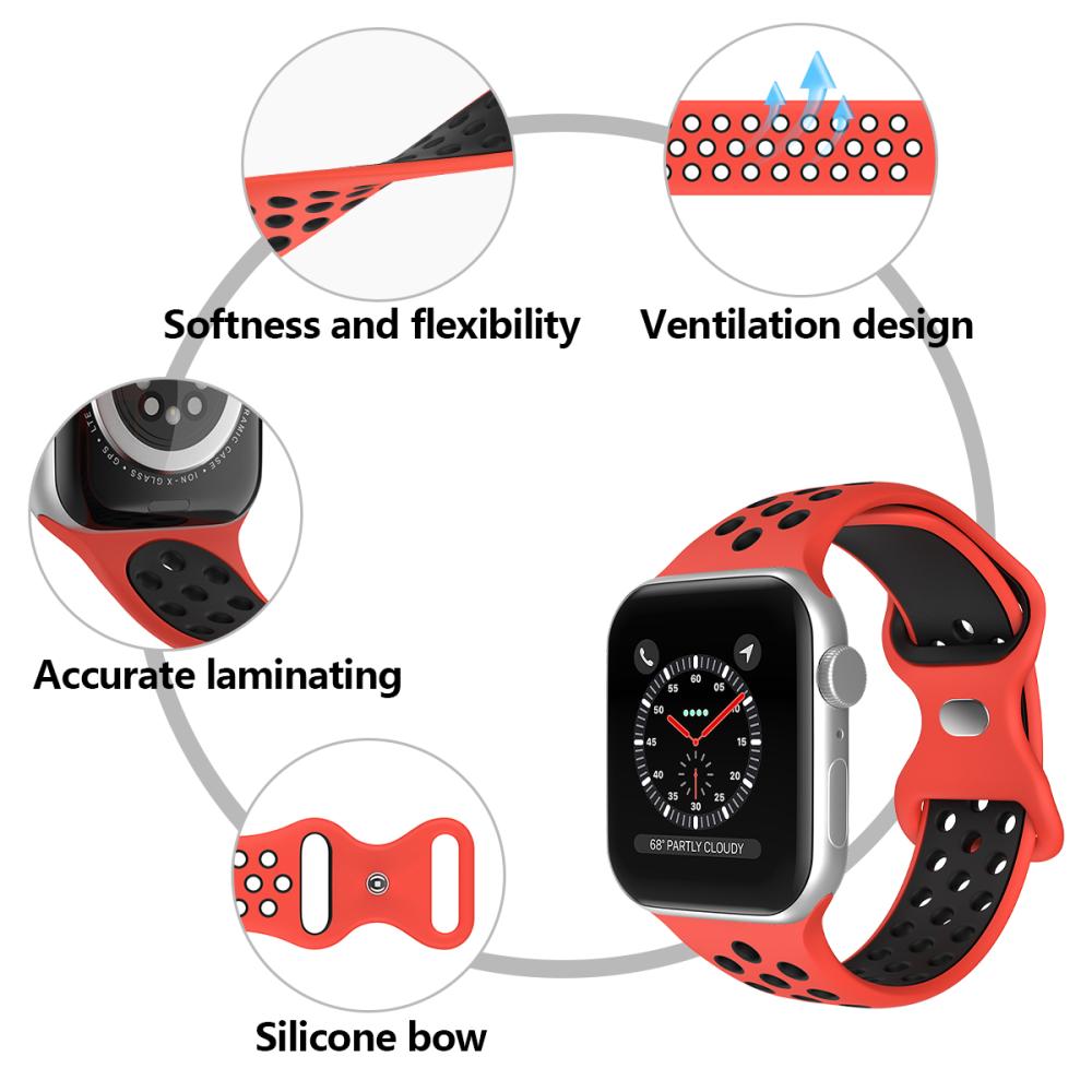 ColorPop Sportarmband Dual-Color Apple Watch 42/44/45/46/49 mm (S/M)