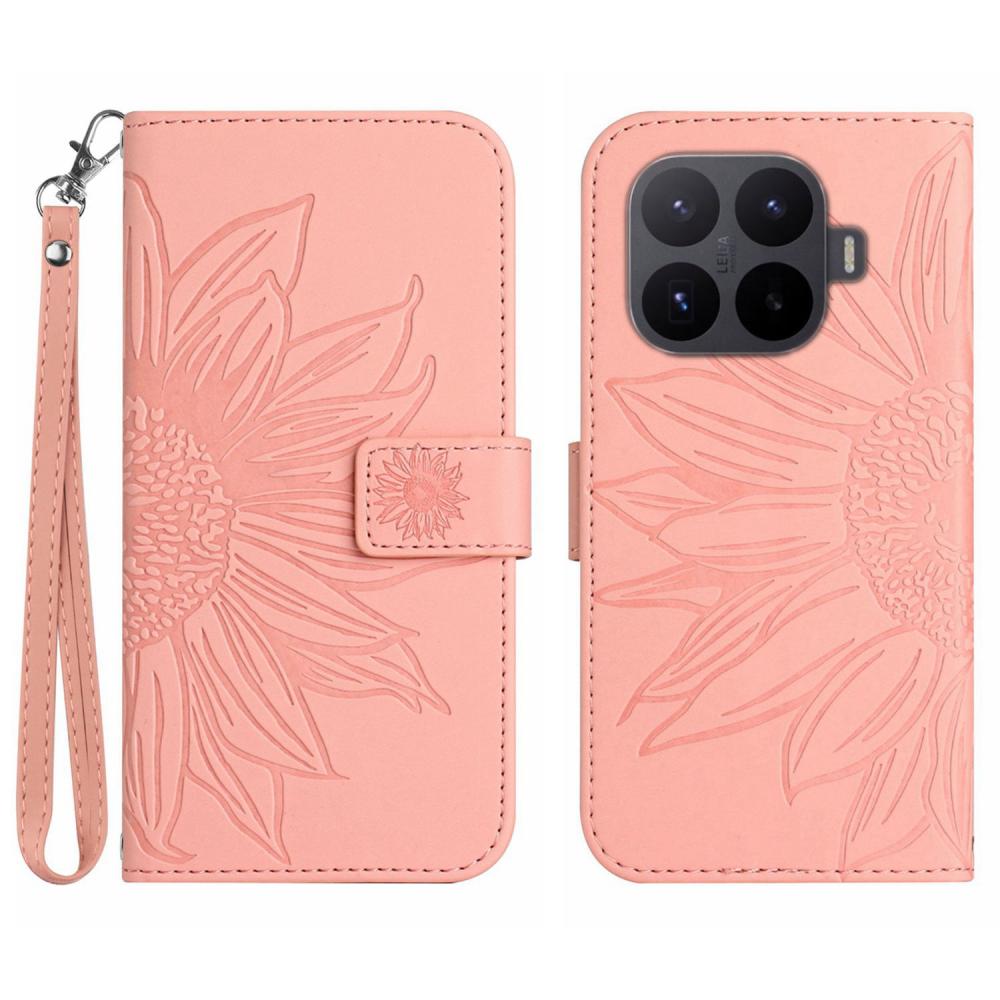  Xiaomi 17T Pro Fodral Läder Solros Ljus Rosa