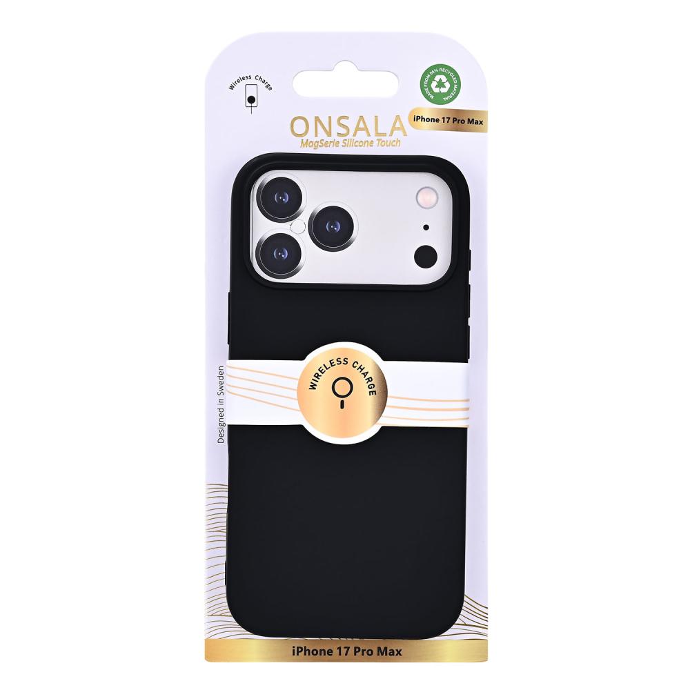 Onsala Onsala iPhone 17 Pro Max Mobilskal Med Silikonkänsla Svart