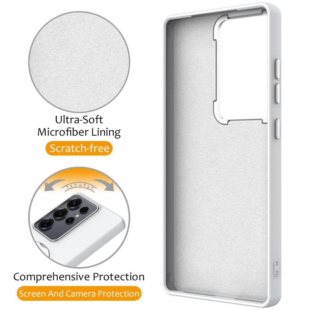  Samsung Galaxy S25 Ultra Skal MagSafe Kickstand Hybrid Vit