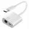  USB-C Till RJ45 / USB-C PD Adapter Vit