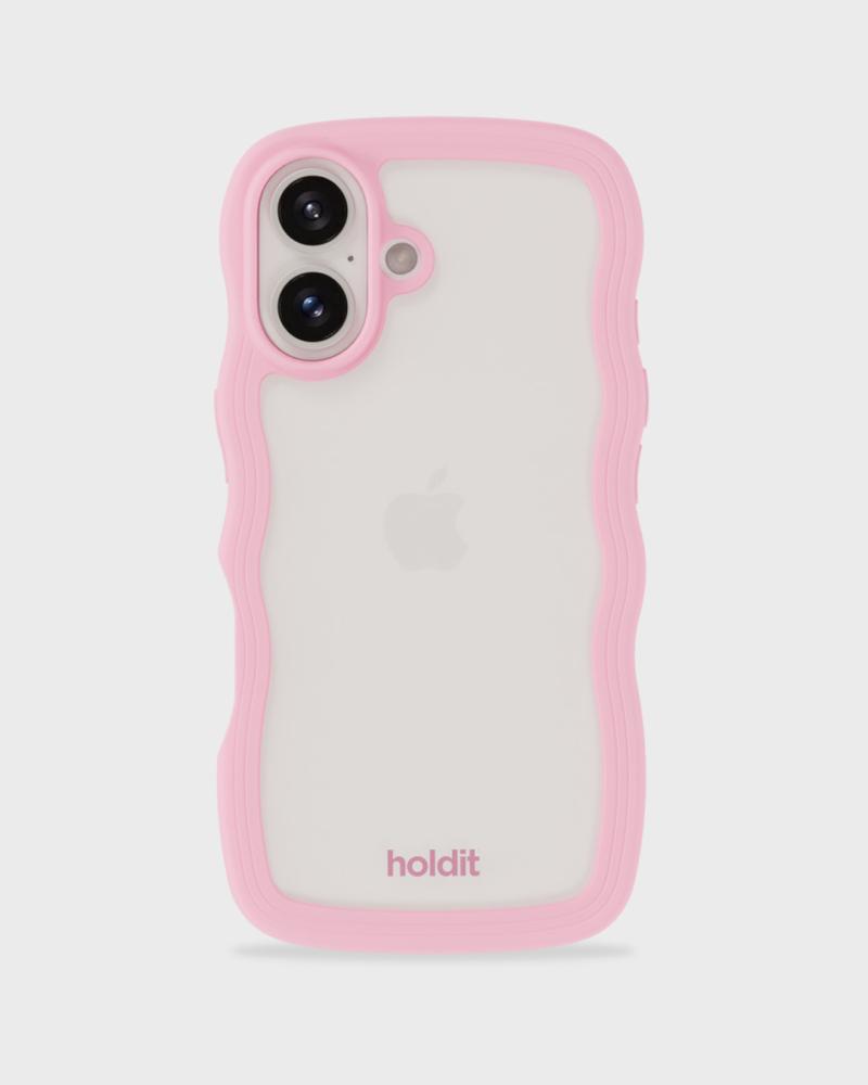 holdit holdit iPhone 16 Skal Wavy Pink/Transparent
