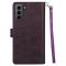  Samsung Galaxy S22 Plus Fodral Multifunktionell Läder Lila