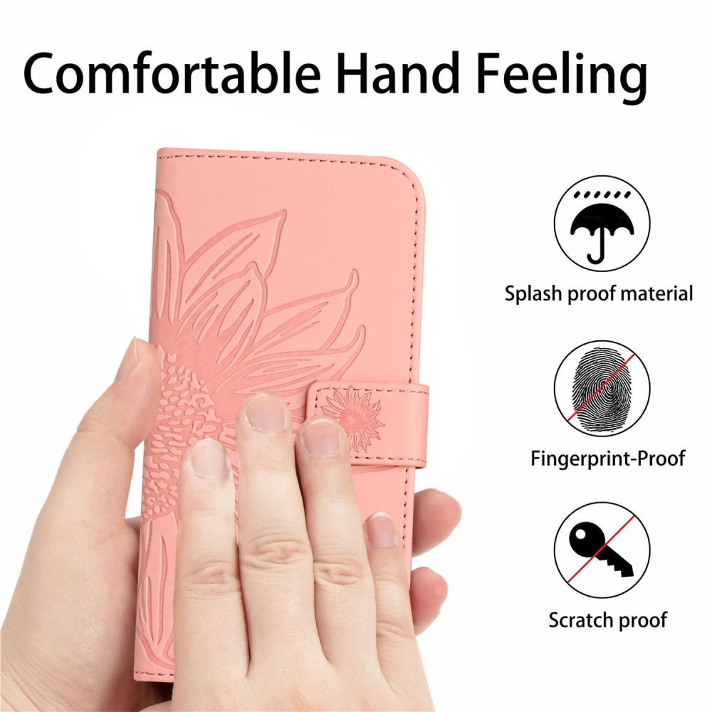  Xiaomi 17T Pro Fodral Läder Solros Ljus Rosa