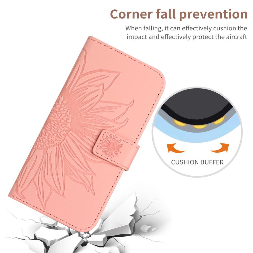  Xiaomi 17T Pro Fodral Läder Solros Ljus Rosa