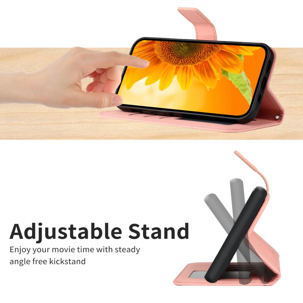  Xiaomi 17T Pro Fodral Läder Solros Ljus Rosa