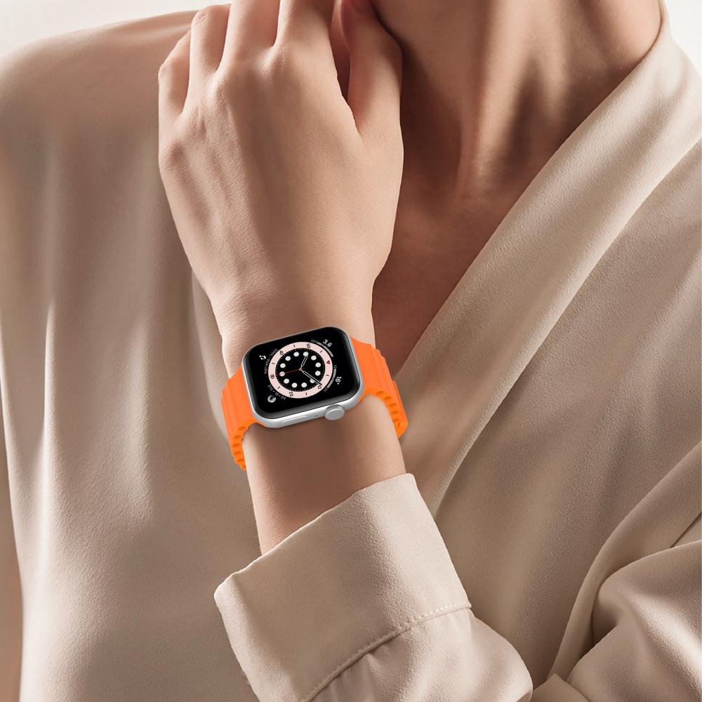 ColorPop Apple Watch 42/44/45/46/49 mm Armband Ocean Wave Orange