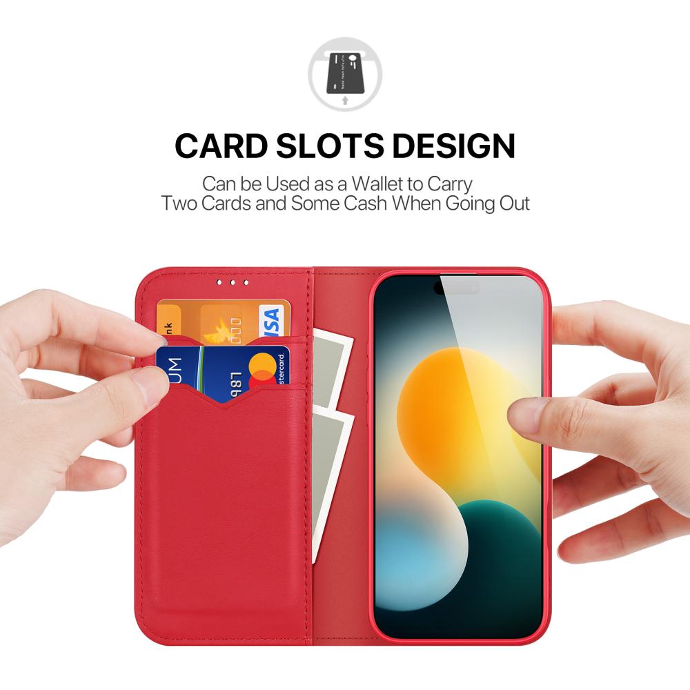 DUX DUCIS DUX DUCIS iPhone Air Fodral HIVO Äkta Läder Röd