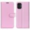  Motorola Moto G55 5G Fodral Litchi Läder Ljus Rosa
