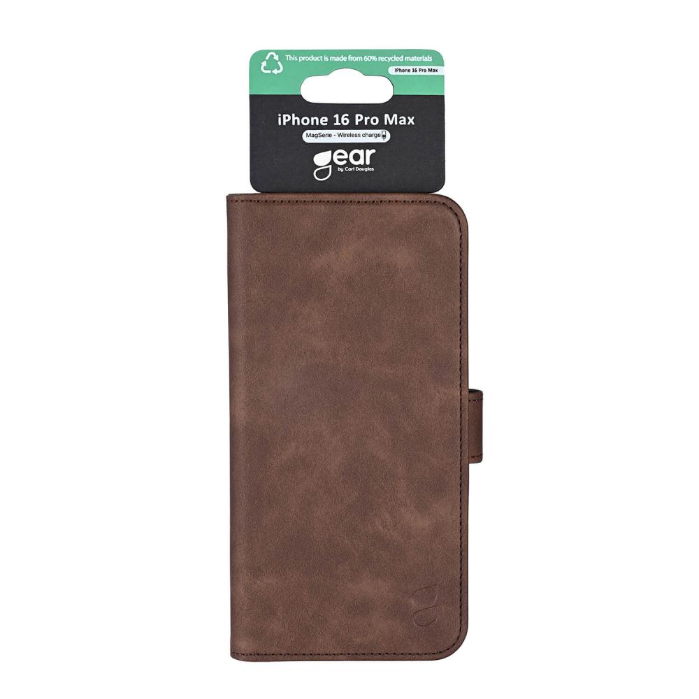 Gear Gear iPhone 16 Pro Max Fodral MagSeries Läder Brun