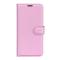  Motorola Moto G55 5G Fodral Litchi Läder Ljus Rosa