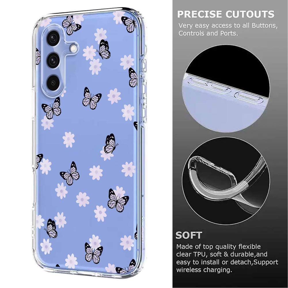  Samsung Galaxy A27 5G TPU Fjärilar/Blommor