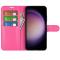  Samsung Galaxy S23 FE Fodral Litchi Textur Rosa