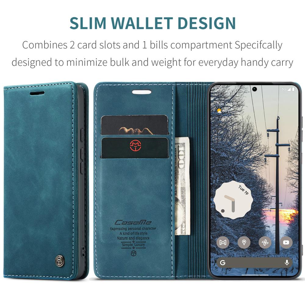 CASEME CASEME Google Pixel 11 Pro XL Fodral RFID Läder Blå