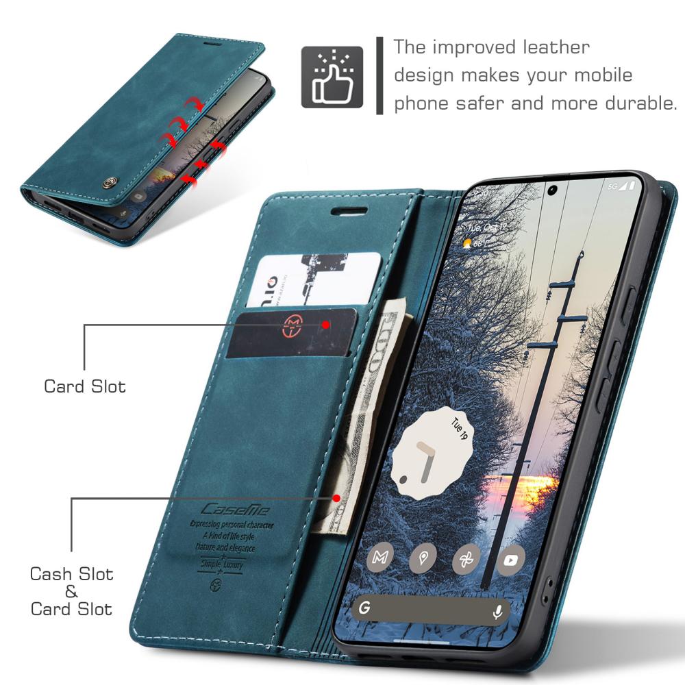 CASEME CASEME Google Pixel 11 Pro XL Fodral RFID Läder Blå