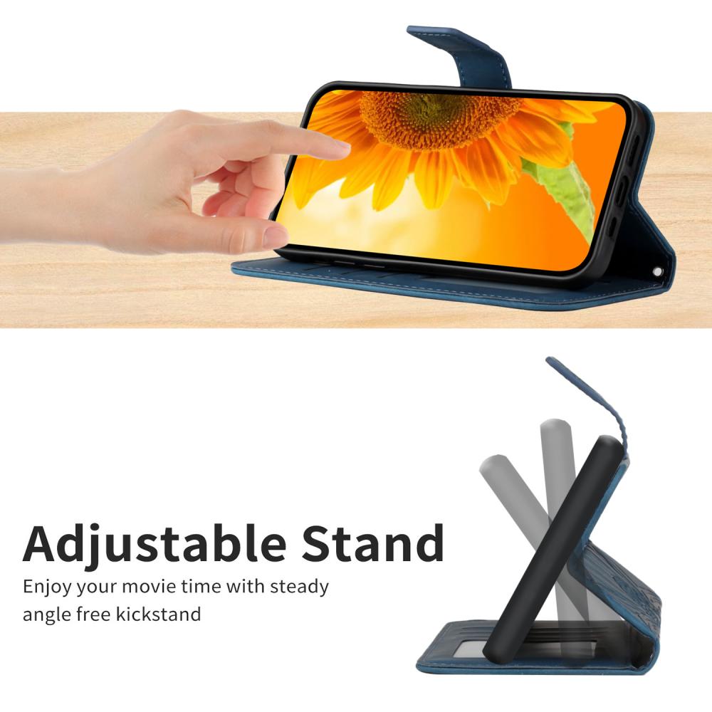  Xiaomi 17T Pro Fodral Läder Solros Mörk Blå