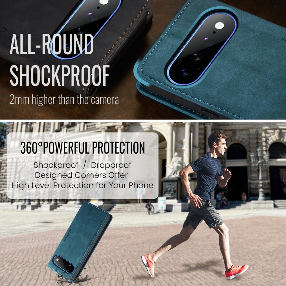CASEME CASEME Google Pixel 11 Pro XL Fodral RFID Läder Blå
