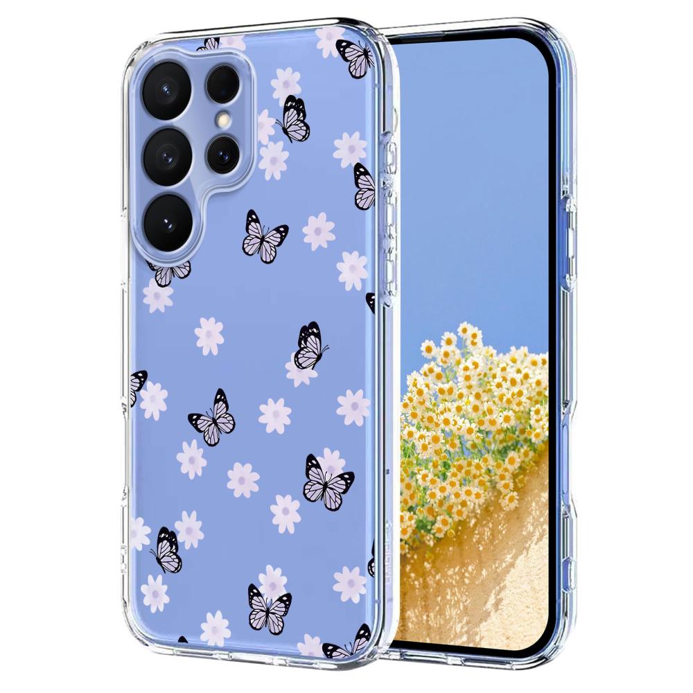  Samsung Galaxy S26 Ultra Skal Med Tryck Fjärilar / Blommor