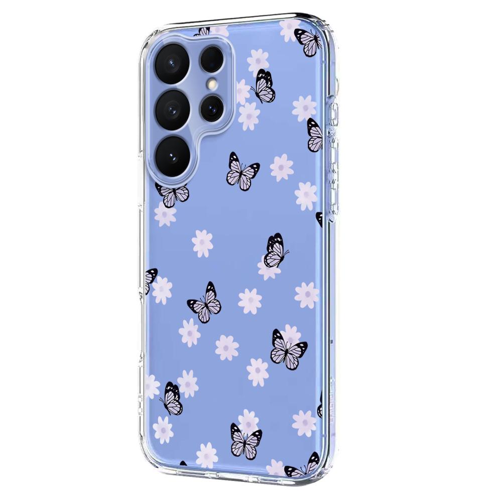  Samsung Galaxy S26 Ultra Skal Med Tryck Fjärilar / Blommor