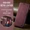 CASEME CASEME Xiaomi Redmi Note 12 Pro 5G Fodral Retro Flip Läder Vinröd