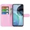  Google Pixel 7A Fodral Litchi Textur Läder Ljus Rosa