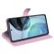  Google Pixel 7A Fodral Litchi Textur Läder Ljus Rosa