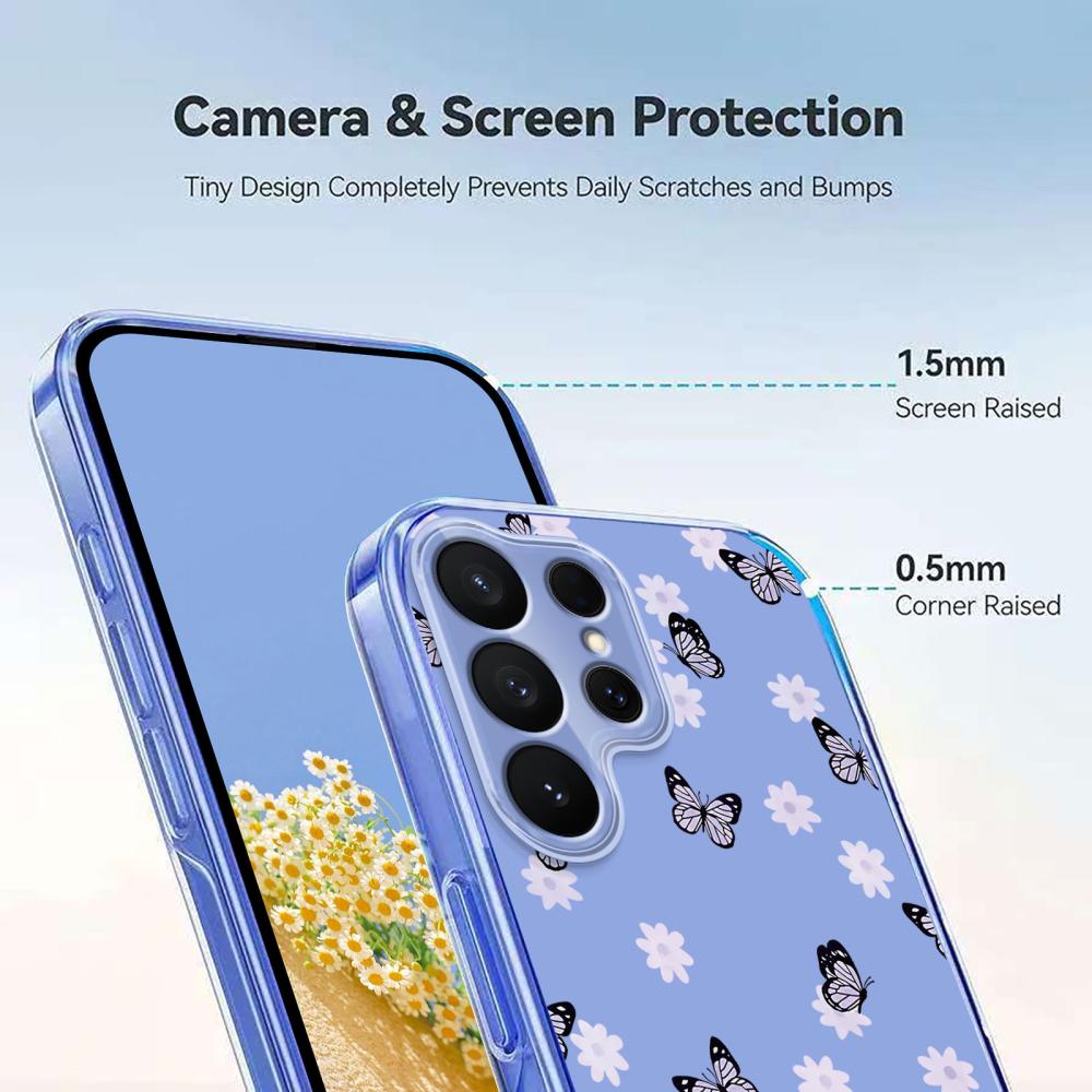  Samsung Galaxy S26 Ultra Skal Med Tryck Fjärilar / Blommor