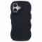  iPhone 17 Mobilskal Wavy Svart