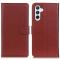 Samsung Galaxy S24 Fodral Läder Litchi Brun