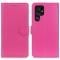  Samsung Galaxy S24 Ultra Fodral Litchi Läder Rosa