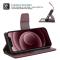  iPhone 14 2in1 Litchi Magnet Fodral / Skal Lila