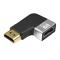 Högervinklad 8K 60Hz HDMI Hane - HDMI 2.1 Hona Svart