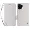  Nothing Phone 3a Lite Fodral Litchi Läder Vit