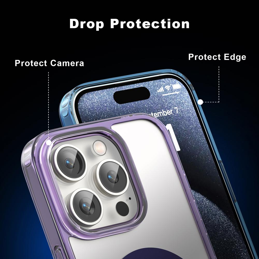 ColorPop ColorPop iPhone 15 Pro Max Skal CH MagSafe Transparent/Lila
