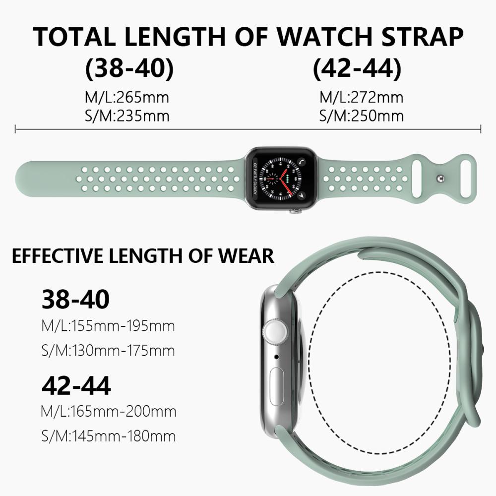 ColorPop Sportarmband Dual-Color Apple Watch 42/44/45/46/49 mm (S/M) Grön