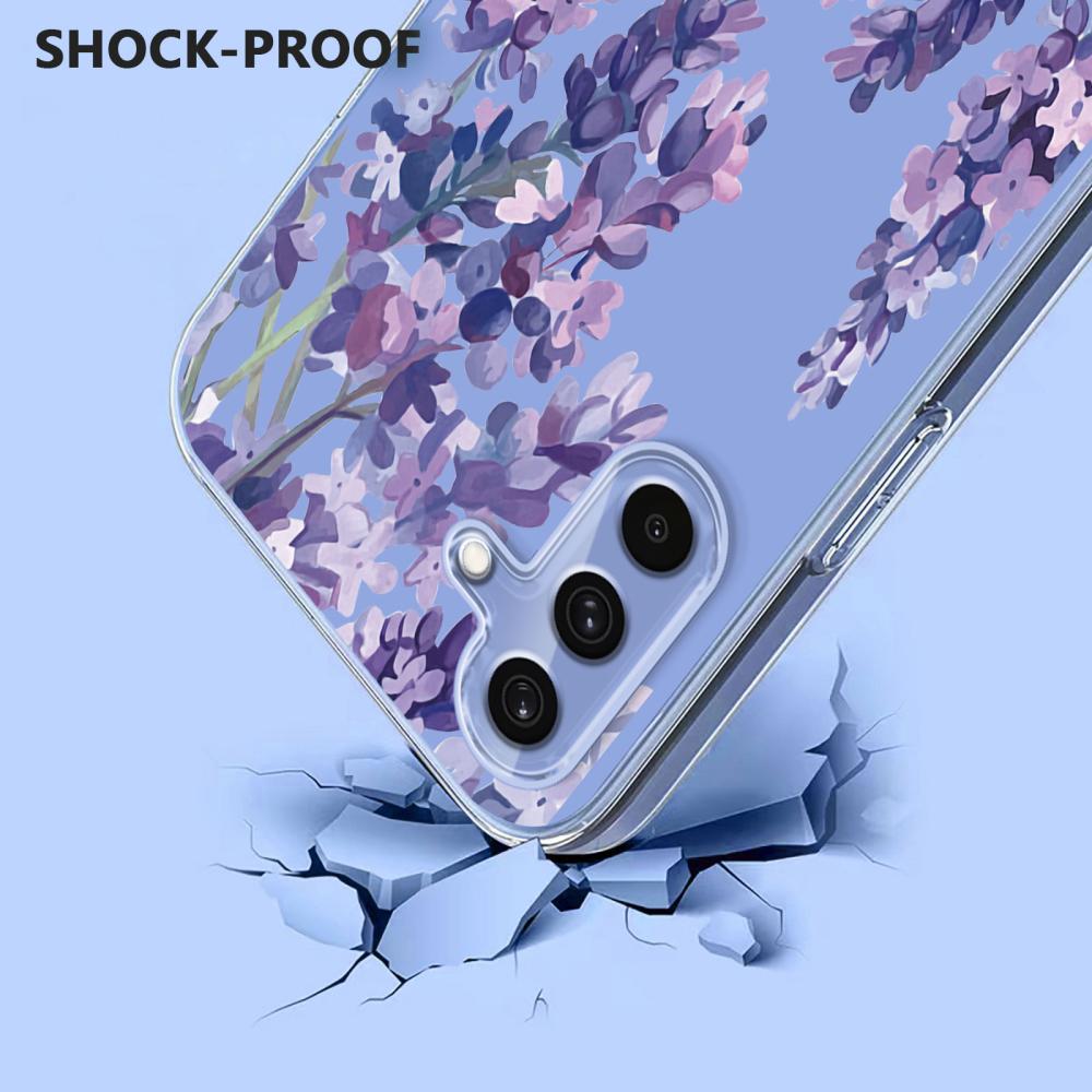  Samsung Galaxy A27 5G Skal TPU Blommor Blåregn