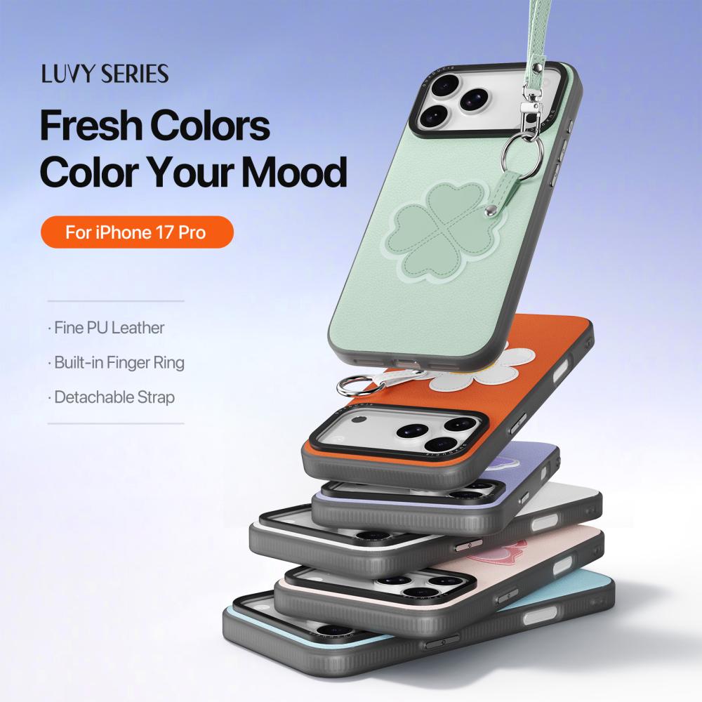 DUX DUCIS DUX DUCIS iPhone 18 Pro/17 Pro Skal PU-Läder Klöver Grön