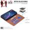 BINFEN BINFEN iPhone Air Fodral RFID Splicing Color Brun