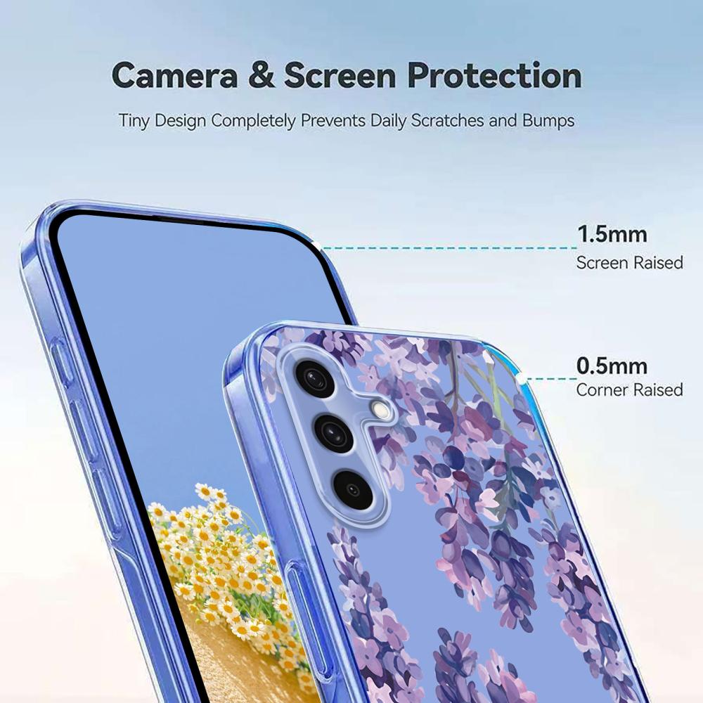  Samsung Galaxy A27 5G Skal TPU Blommor Blåregn