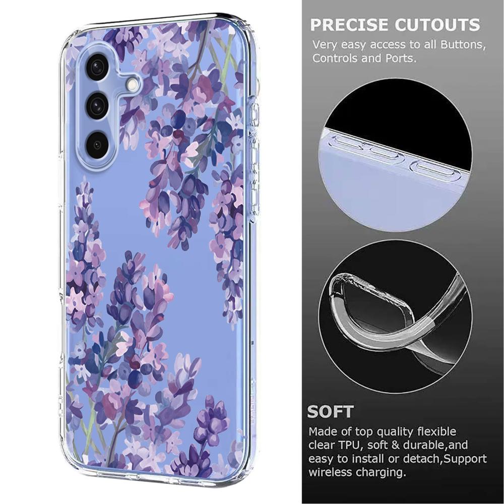  Samsung Galaxy A27 5G Skal TPU Blommor Blåregn