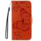  Samsung Galaxy S23 FE Fodral Tryckta Fjärilar Orange