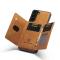 DG.MING DG.MING Samsung Galaxy S21 FE Skal 2in1 Magnetisk Avtagbart Kortfack Brun