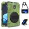  Samsung Galaxy Tab Active 3 Skal Hybrid Kickstand Rem Camo Grön