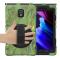  Samsung Galaxy Tab Active 3 Skal Hybrid Kickstand Rem Camo Grön