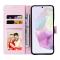  Samsung Galaxy A17 Fodral RFID Läder Rosa Blommor