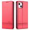 AZNS AZNS iPhone 15 Plus Fodral Flip Läder Röd