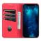 AZNS AZNS iPhone 15 Plus Fodral Flip Läder Röd