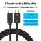  1m Thunderbolt 5 Kabel USB-C 240W 8K / 60Hz PD Svart