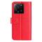  Xiaomi 13T / 13T Pro Fodral Crazy Horse Läder Röd