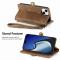  iPhone 15 Plus Fodral Geometri Med Snodd Brun
